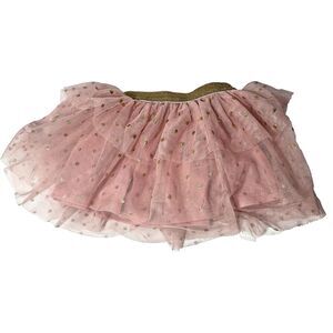 Baby Tutu Skirt 3-6M Pink Gold Glitter Mesh Birthday Cake Smash Party Outfit